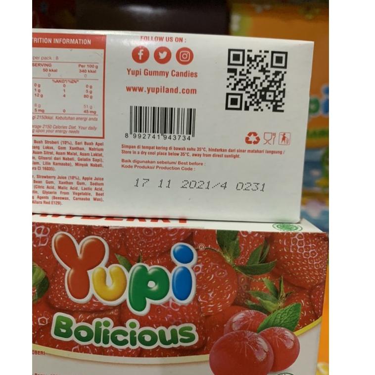 

(P-4-Y») Yupi Bolicious Strawberry 1 box isi 24 pcs pasti dikirim