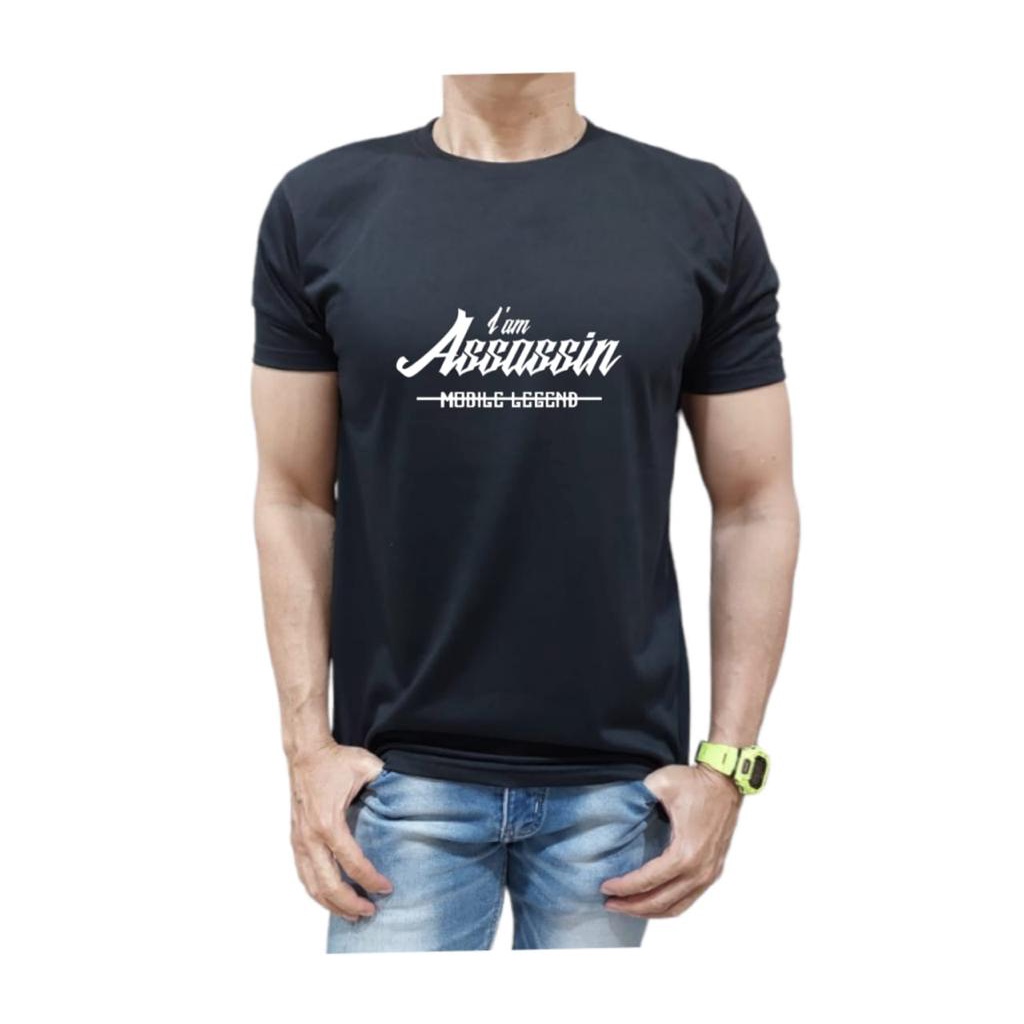 KAOS MODEL I AM ASSASSIN MOBILE LEGEND BAHAN KATUN NYAMAN DI PAKAI KUALITAS PREMIUM