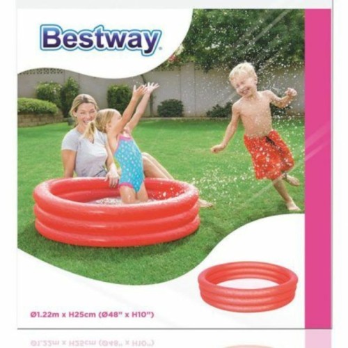 Bestway Play Pool 152 122 102 cm Paket Kolam Renang Anak Jumbo Bulat Polos 3 Ring Pompa Bola 51026 51025 51024