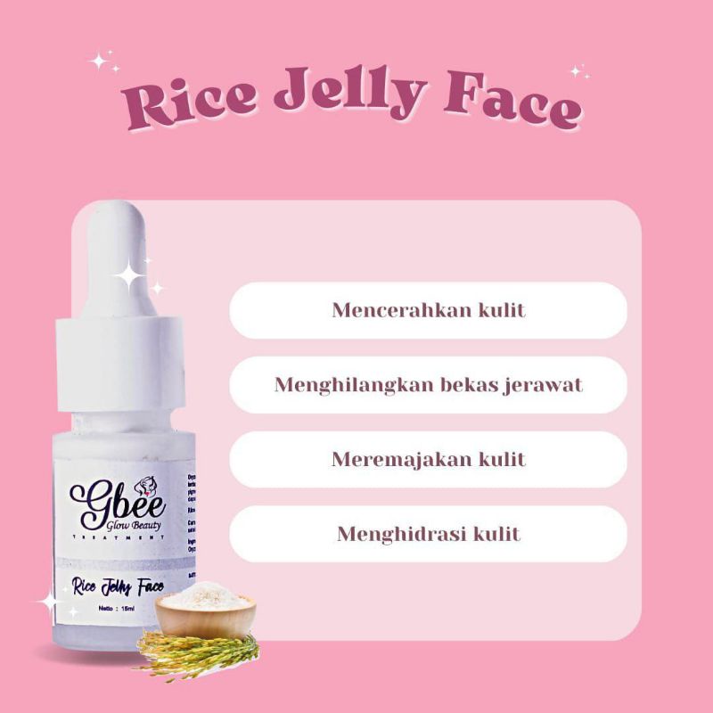 Rice jelly face serum gbee glow beauty serum rice jelly gbee glow