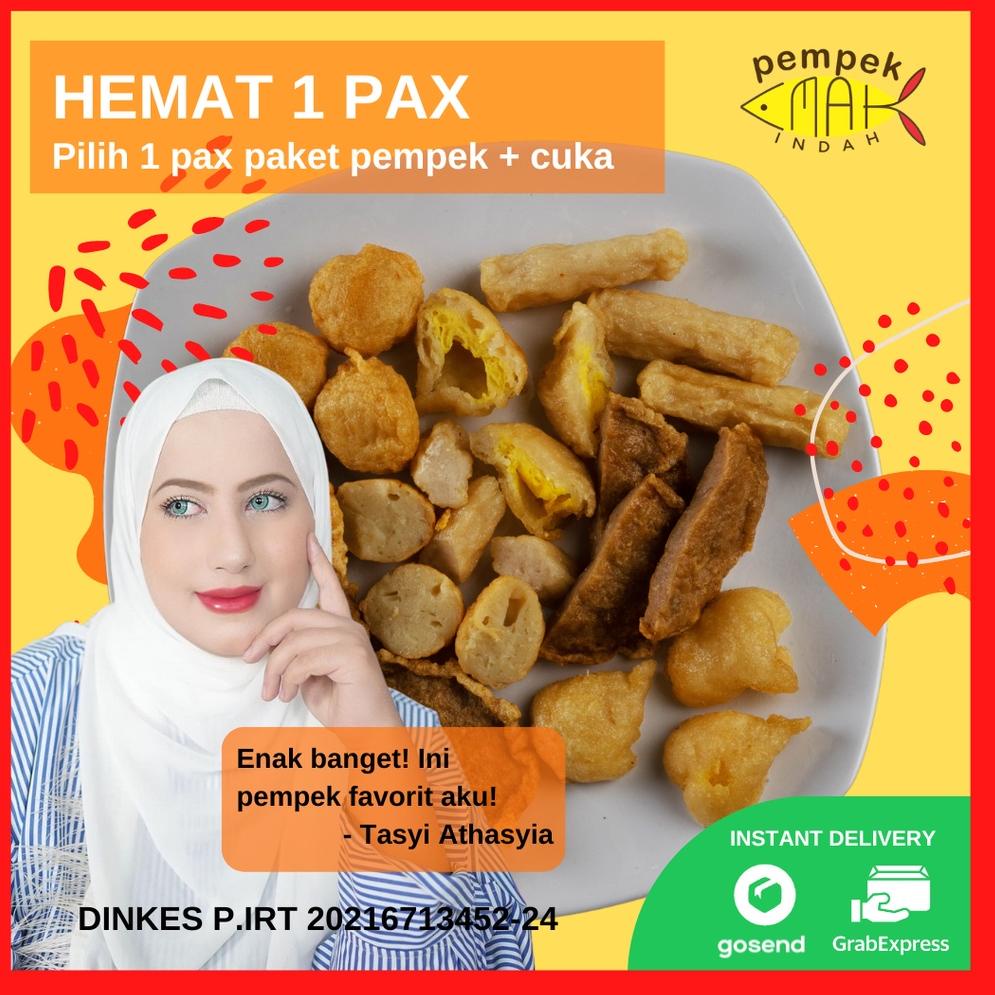 

(A-O4O)(✉) PEMPEK EMAK INDAH - PEMPEK MPENAK PALEMBANG ASLI IKAN TENGGIRI - Paket 1 Pax KAPAL SELAM DAN CAMPUR banyak diminati