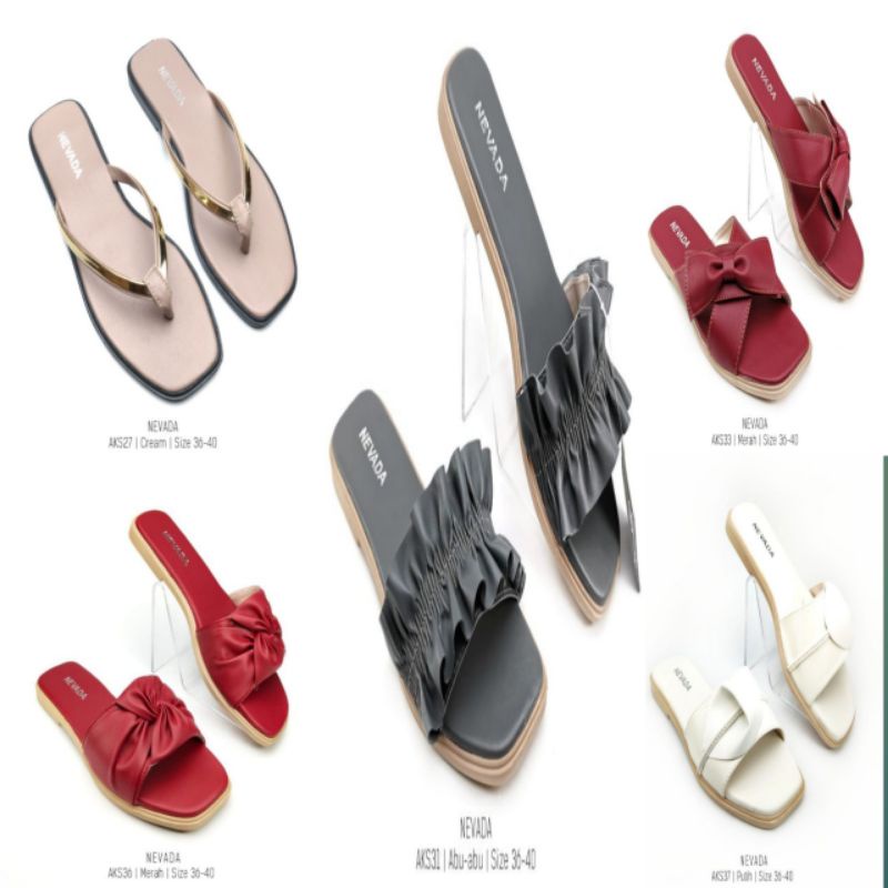 SALE SANDAL TEPLEK WANITA NEVADA AKS1