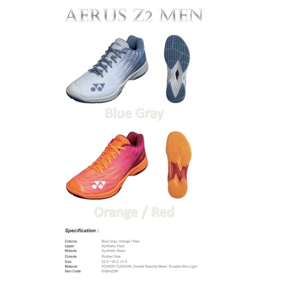 SEPATU BADMINTON YONEX AERUS Z2 MEN ORIGINAL