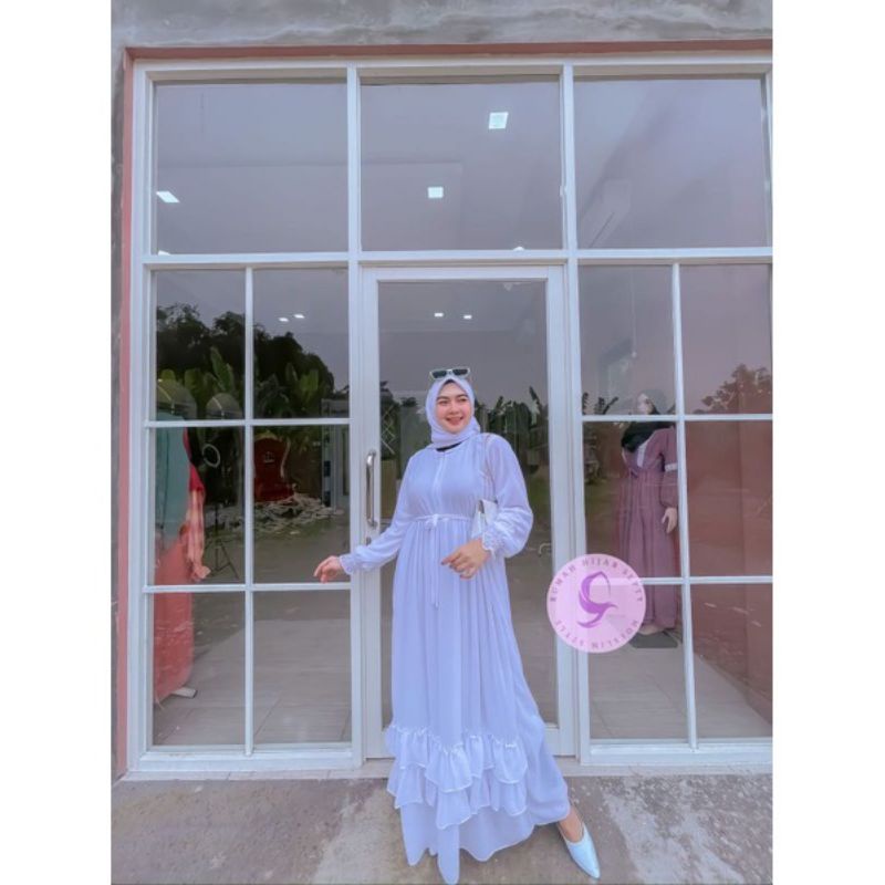 gamis Elsa maxy - gamis ceruty baby doll rempel bawah