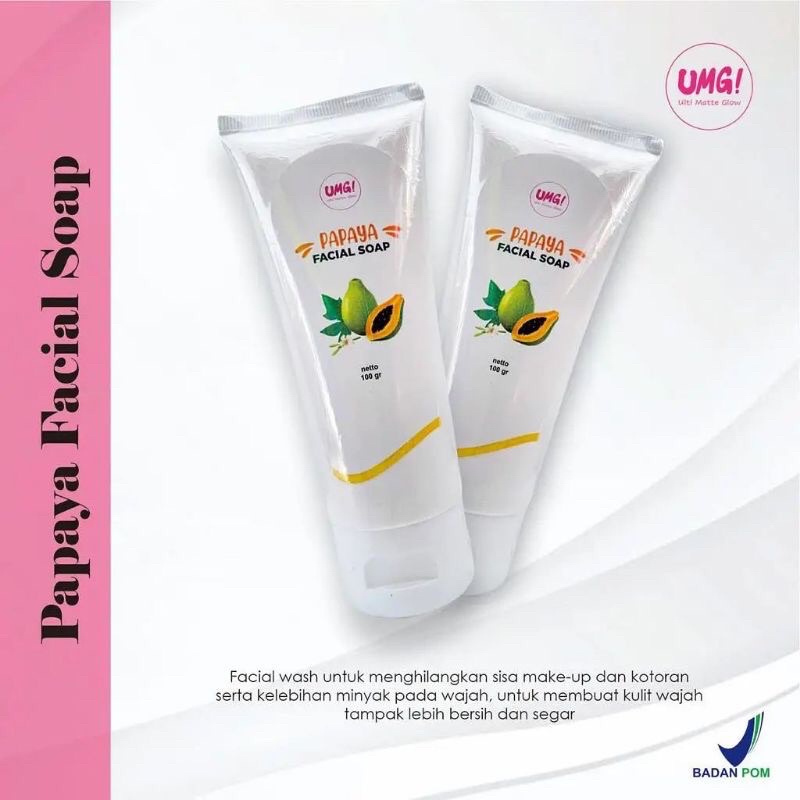 UMG facial wash papaya ulti matte glow