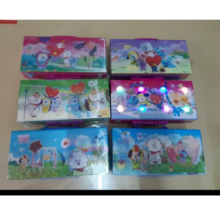 

[A-J3J][♥] kotak pensil KODE password ada LAMPU/pencil case/KODE LED siap dikirim