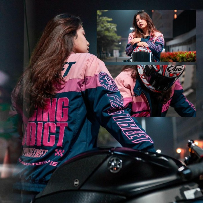 ⭐BISA COD⭐ JACKET PROSTREET RACING ADDICT NEW ORIGINAL - Pink, S