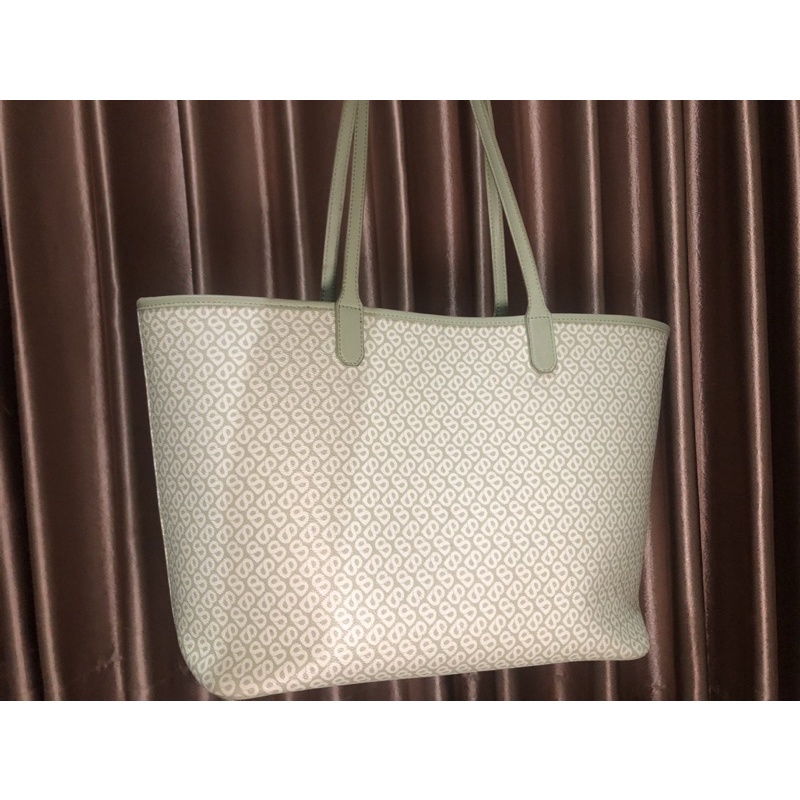 Preloved Izzy Canvas bag Buttonscarves - Sage