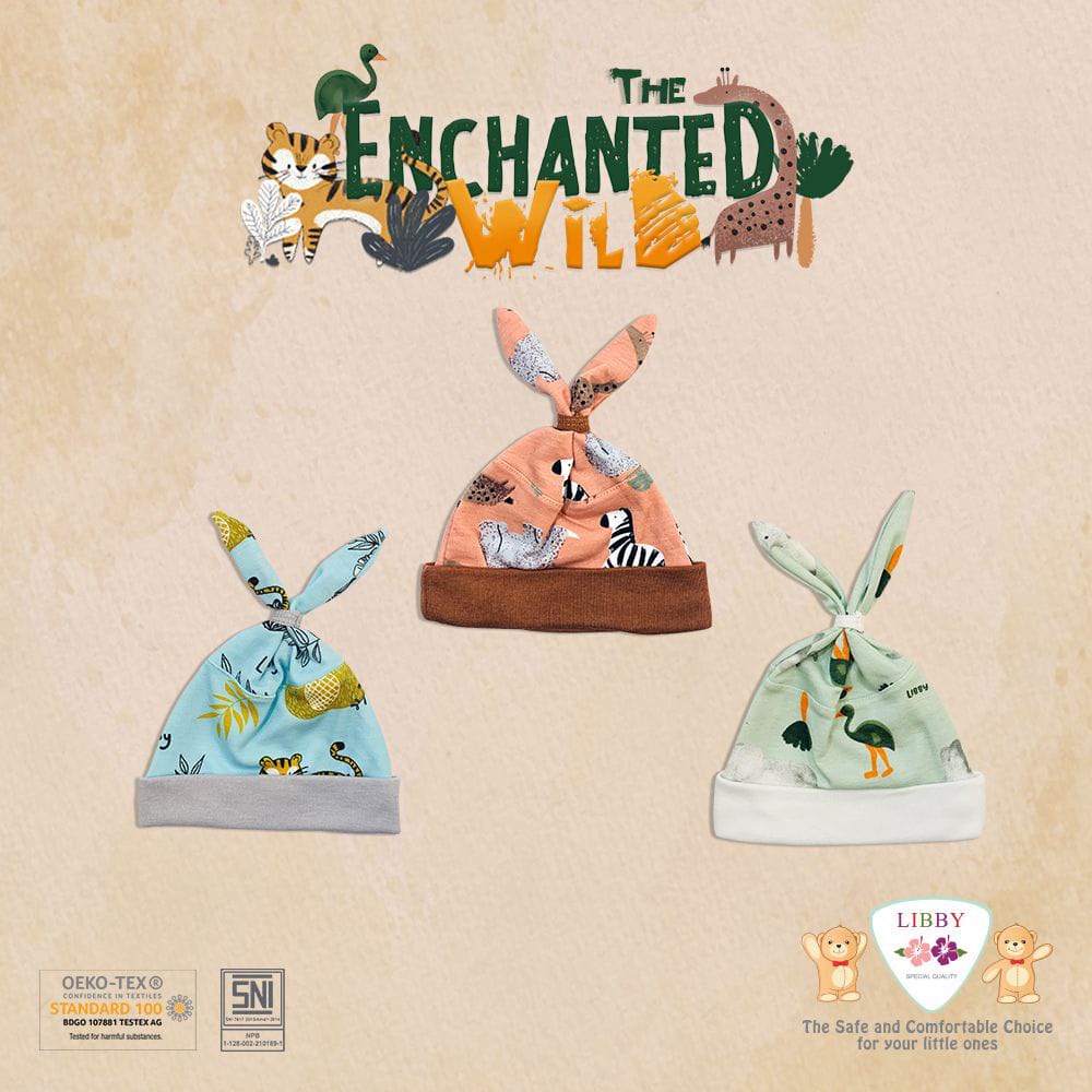 Libby Topi Motif The Enchanted Wild Bulat-Tali-Kelinci