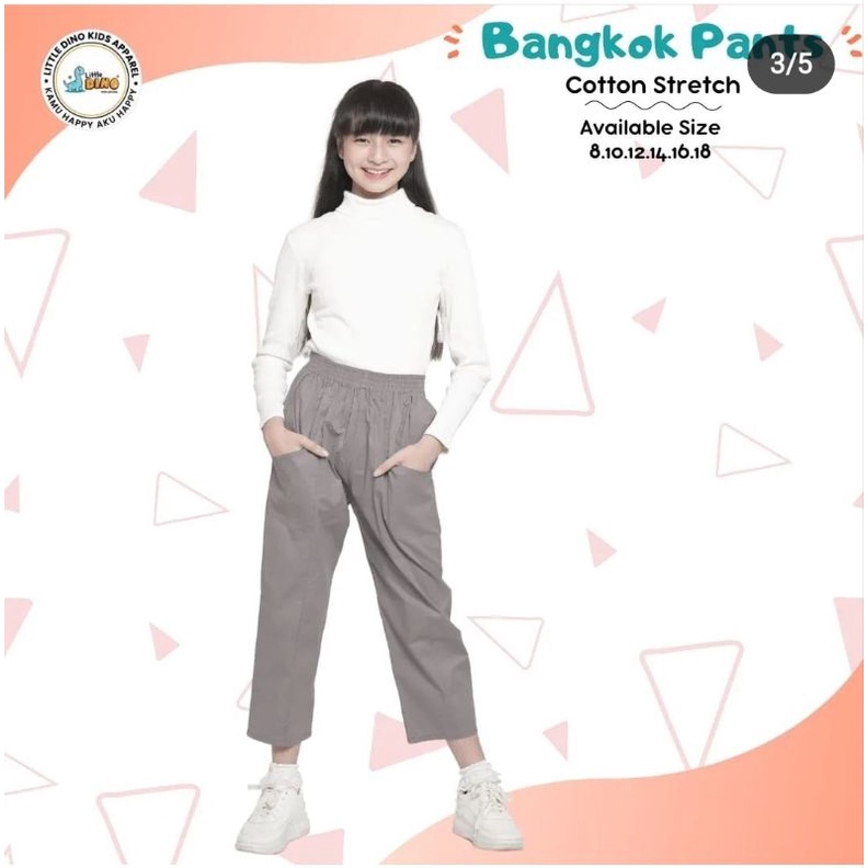 Celana catton strech anak/celana panjang anak perempuan/kulot anak/celana anak tanggung/OOTD anak