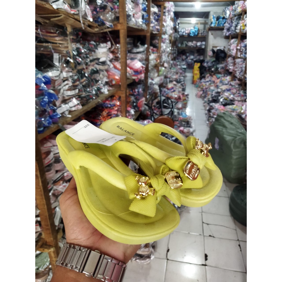 sandal anak  perempuan jepit pita import 7001-3s  // sandal viral terbaru