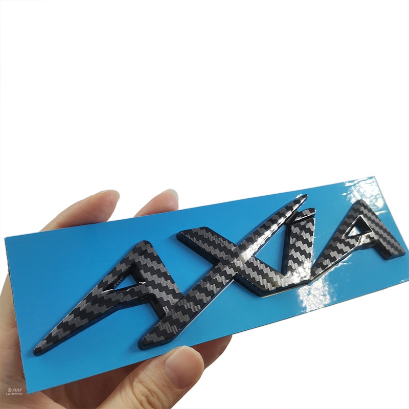 1x ABS Chrome Hitam AXIA cLetter Mobil Auto Rear Trunk Emblem Sticker Badge Decal Pengganti PERODUA AXIA AXIA