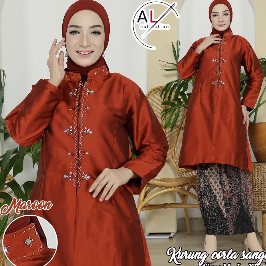 SET BAJU KURUNG TAFETA TERBARU/ATASAN BAJU KURUNG TAFETA / BAJU KURUNG POLOS / BAJU KURUNG MELAYU