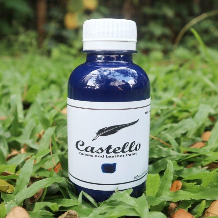 Cat Khusus Sepatu Dan Tas Bahan Kulit Dan Canvas Biru Murah