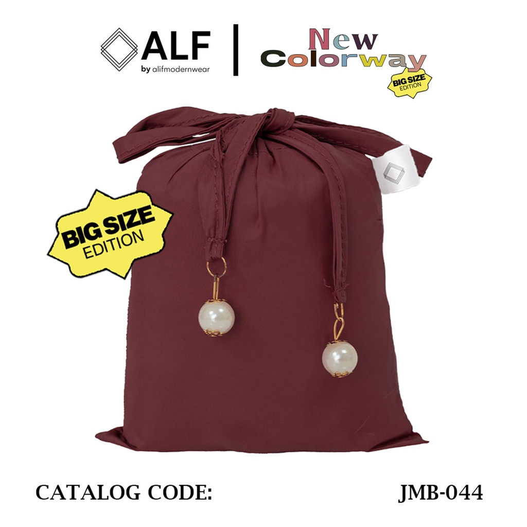 ALIF MUKENA MINI PARASUT PREMIUM KOREA TRAVEL JUMBO - BURGUNDY ( JMB-044 )