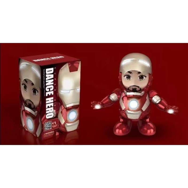 BONEKA MINIATUR JOGET MAINAN ANAK-ANAK AVENGER IRON MAN SMART DANCE ROBOT SUPER HERO