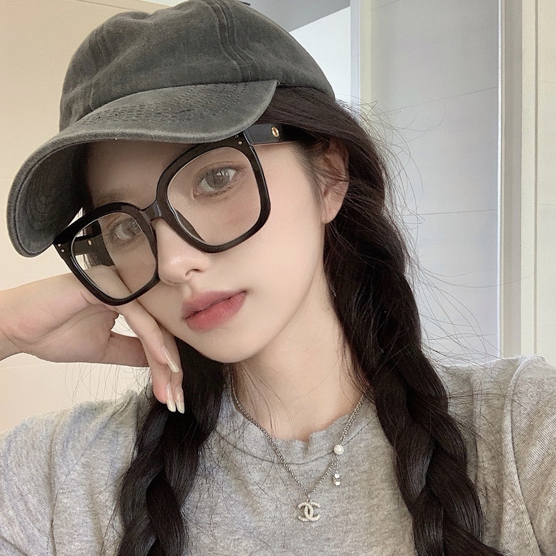 Kacamata Komputer Persegi Anti Blue Light Eyeglasses Oversized Untuk Wanita Pria