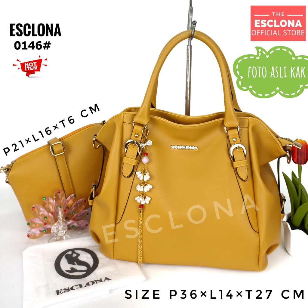 TAS WANITA ESCLONA 0146 TAS TANGAN HANDBAG TERBARU TAS CEWEK TAS BATAM MURAH TAS PEREMPUAN FASHION S2