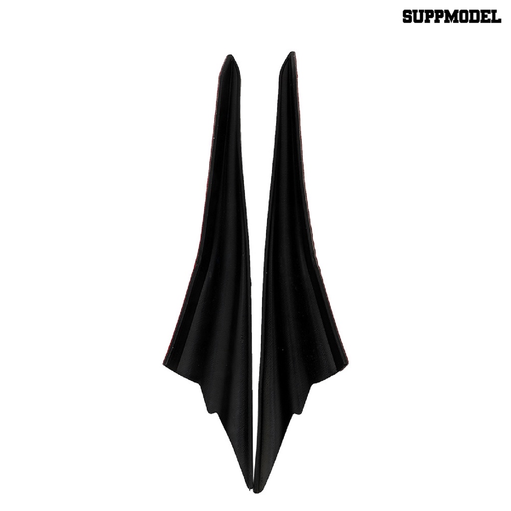 [Dekorasi] 2pcs Spoiler Splitter Anti Gores Universal ABS Bumper Fin Canard Splitter Untuk Mobil