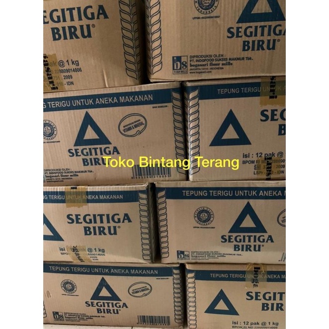 

Tepung Terigu Cap Segitiga Biru 1 Dus / 1 Karton 12 Kg Isi 12 Pcs 1 Kg Premium