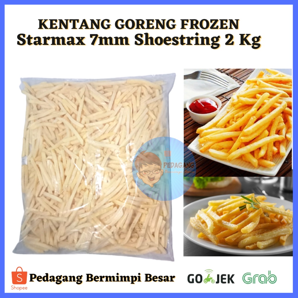 Starmax 7mm Shoestring 2 Kg/ French Fries/ Kentang Shoestring 2kg