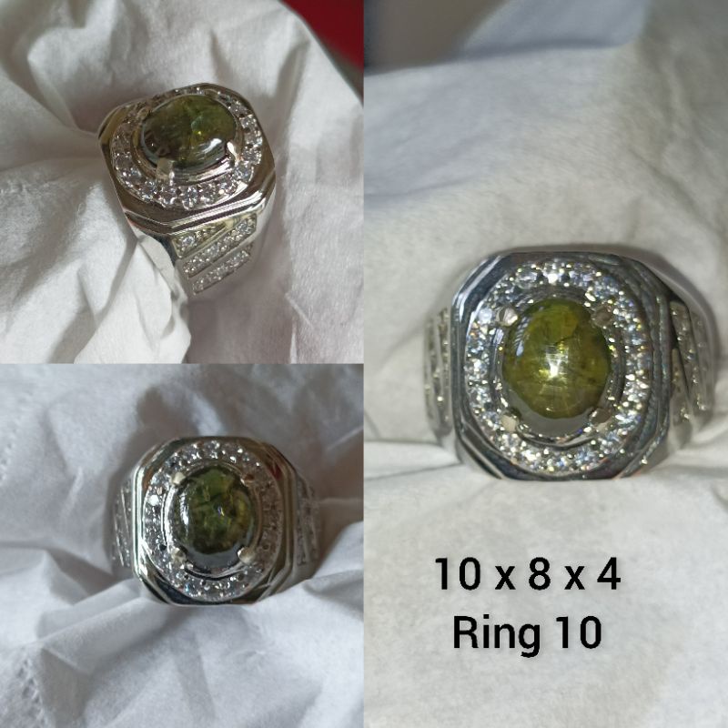 Natural black sapphire bangsing