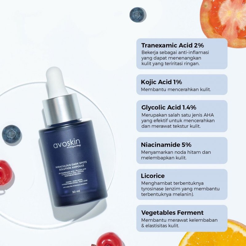 Avoskin Miraculous Dark Spots Solution Series (Noda Hitam/Bekas Jerawat)