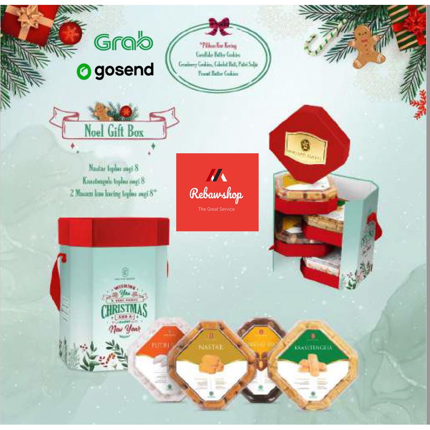 

PREMIUM HAMPERS KUE PAKET PARCEL NATAL dan TAHUN BARU 2023 Putri Salju by Holland Bakery
