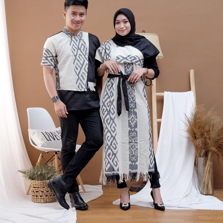 Booming COUPLE TENUN AURORA IVORY PUTIH BATIK KAMPUS