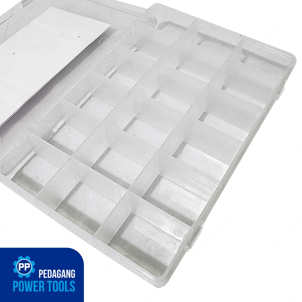 KENMASTER MK 03 - MINI TOOL BOX PLASTIK 18 SLOT KOTAK KOMPONEN TOOLBOX