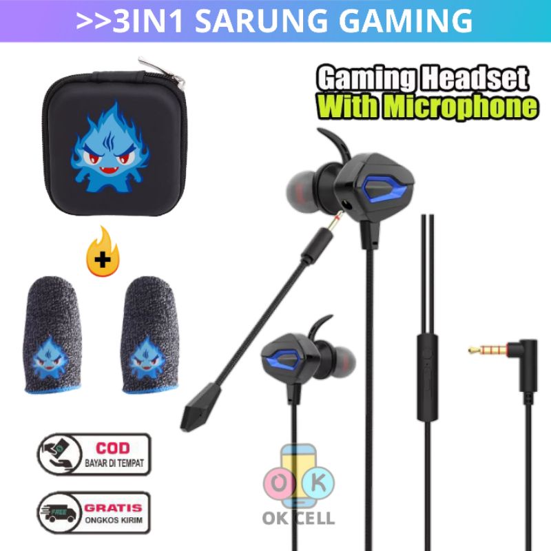 3in1 Host Headset Gaming Plus mic Full Bass Streo High Quality