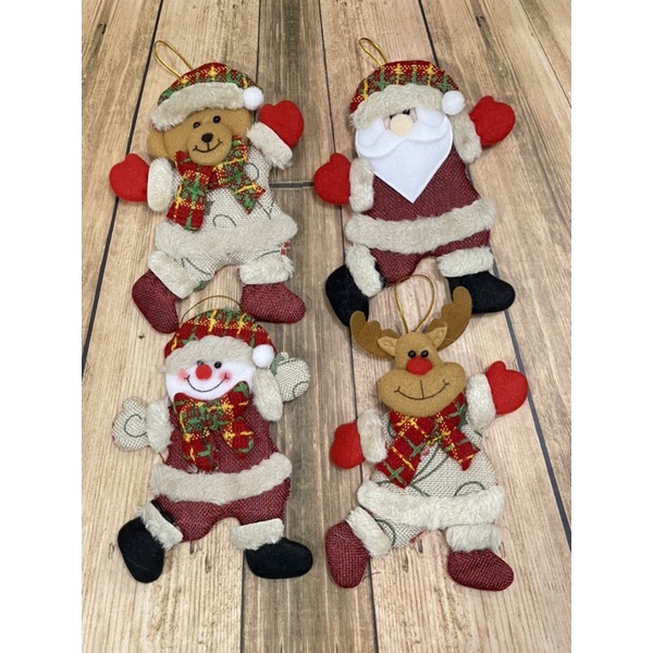 hiasan boneka gantungan pohon natal santa snowman/boneka snowman/boneka natal/boneka santa/hiasan na