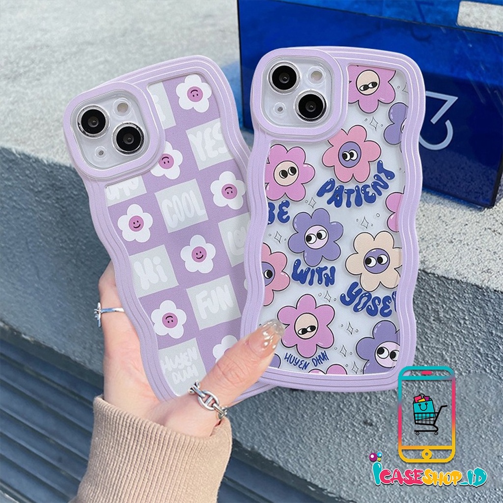SS125 - SS126 CASE BAHAN TPU MOTIF KARTUN BUNGA SMILEY UNTUK SAMSUNG J2 PRIME GRANDPRIME A01 A02 A02