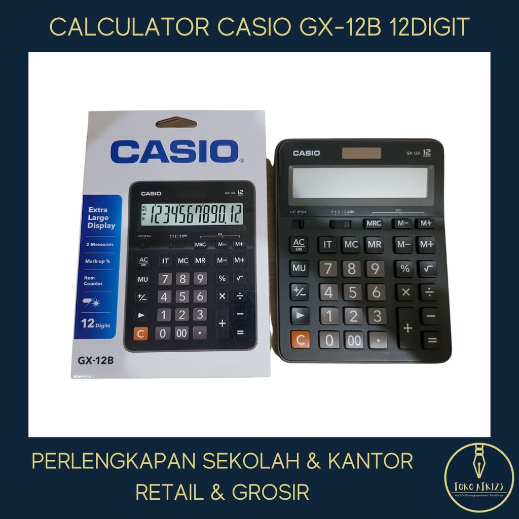 Calculator / Kalkulator Merk Casio GX-12B Extra Large Display