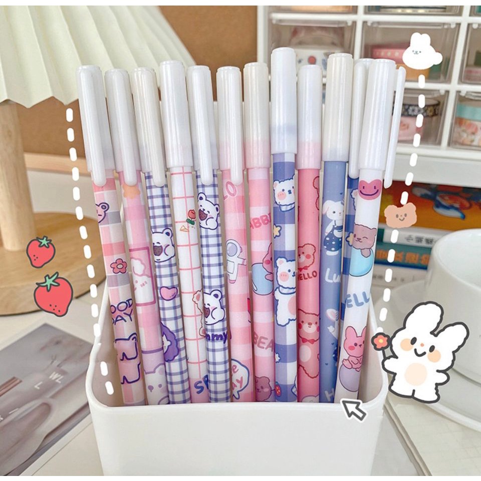 PS Pulpen Hapus Erasable Pen Bolpen Hapus Motif Karakter Pen Hapus Tinta Hitam / Pulpen Gel Tinta Bisa Dihapus Bolpoin Gel Bisa Dihapus Lucu / Ballpoint Lucu Gel Erasable Pen Pena Yang Bisa Dihapus