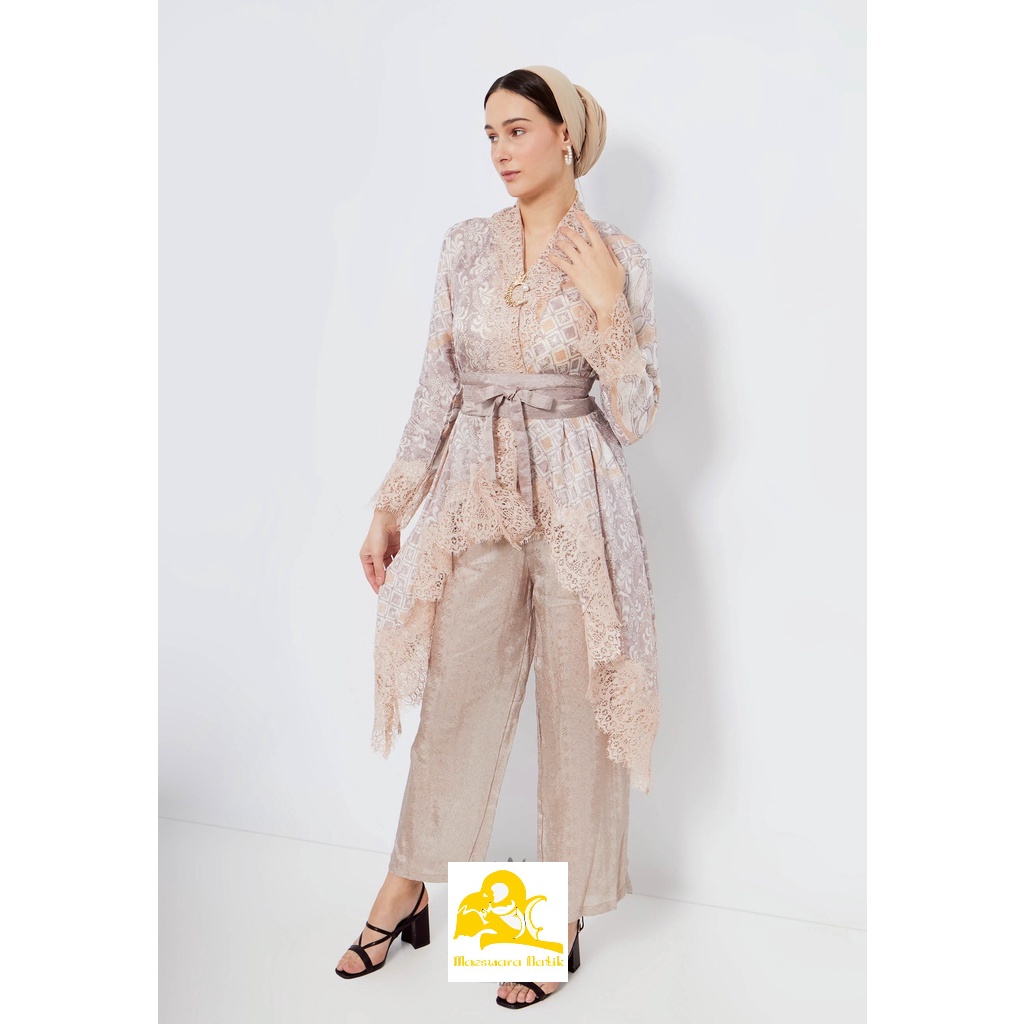 Setelan Pakaian Wanita Batik Viscose Atasan Lengan Panjang Set Celana Kulot Jumbo Kondangan Pesta Pr