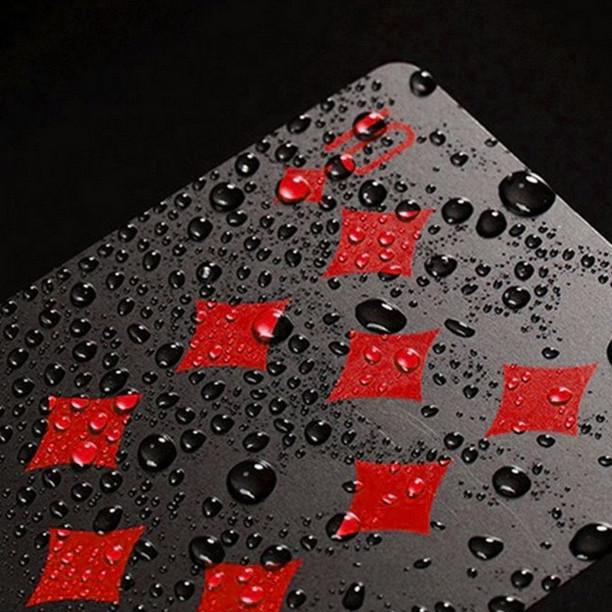 ㆆ 760 Kartu Remi Plastik Waterproof Playing Card Lux Warna Hitam Merah ㆉ