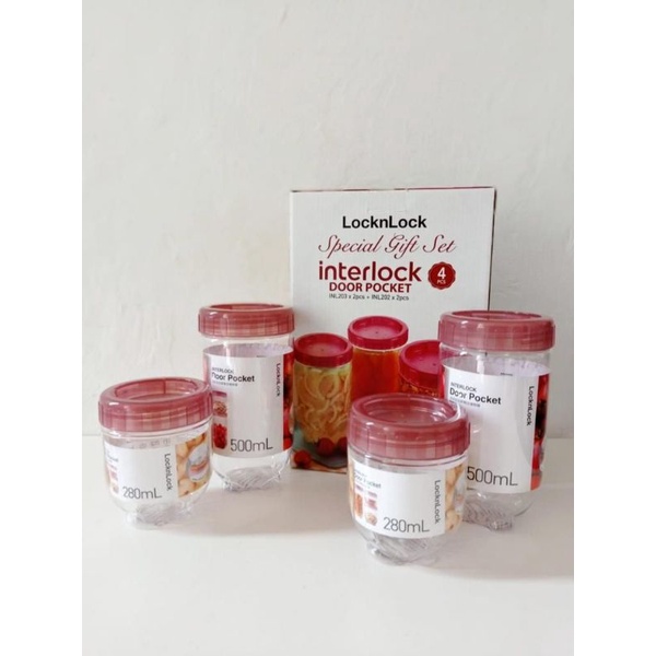 LocknLock Special Gift Set Interlock Door Pocket 4pcs