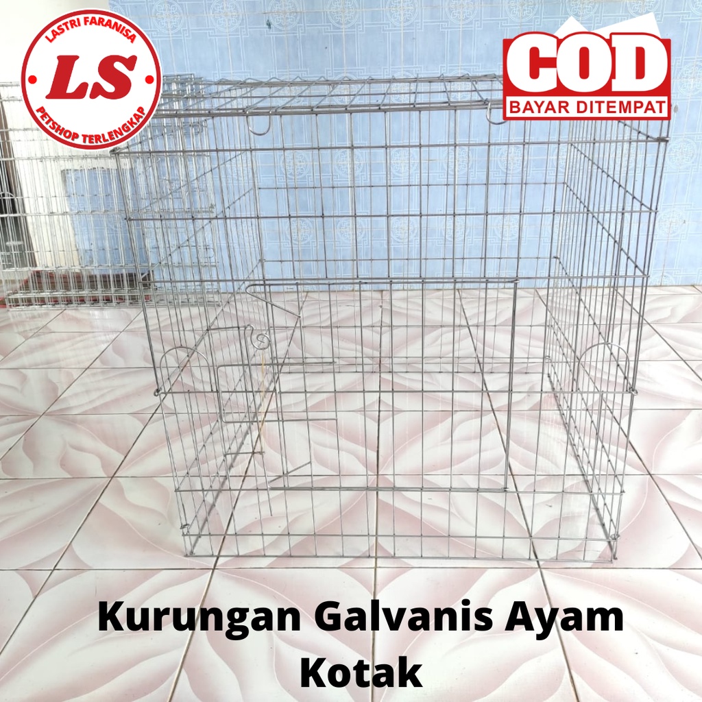 KURUNGAN GALVANIS PIRAMID 80x80x80 Kandang Ayam Galvanis