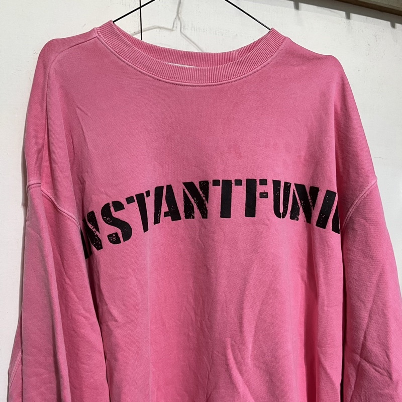 instant funk instantfunk crewneck sweater hoodie pink fuschia oversized original