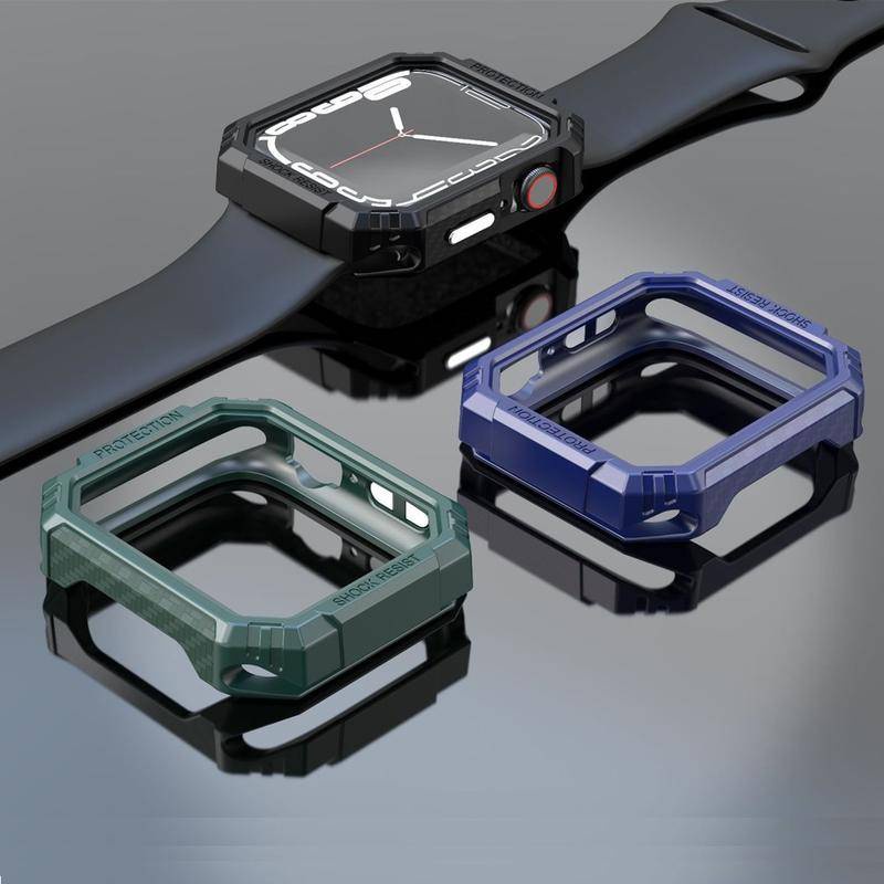 Baru TPU Soft Carbon Fiber Case Untuk iWatch Ultra 49mm Frame Pelindung Bumper Cover Untuk Apple Watch Ultra 49mm