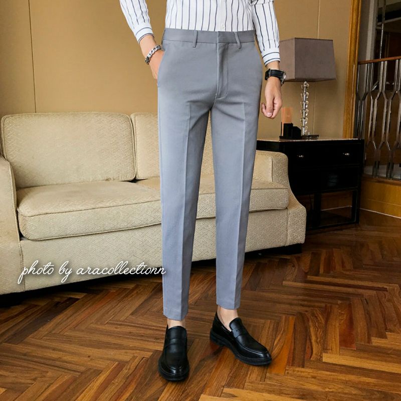 Celana Bahan Kerja Kantor Formal Dasar Slimfit Panjang Pria Berbahan Premium Quality