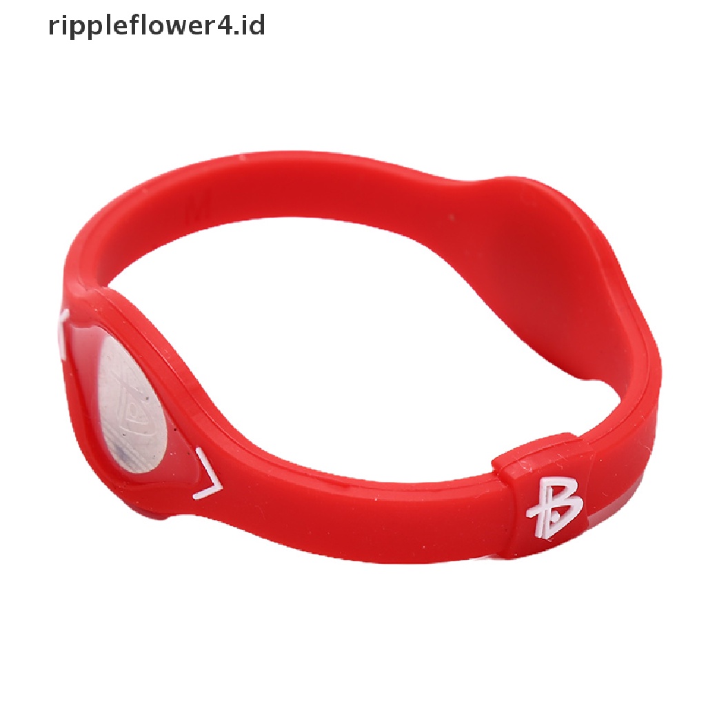 {rippleflower4.id} Power Balance Energy Gelang Kesehatan Untuk Sport Wristbands Ion Silicone Band Gift~