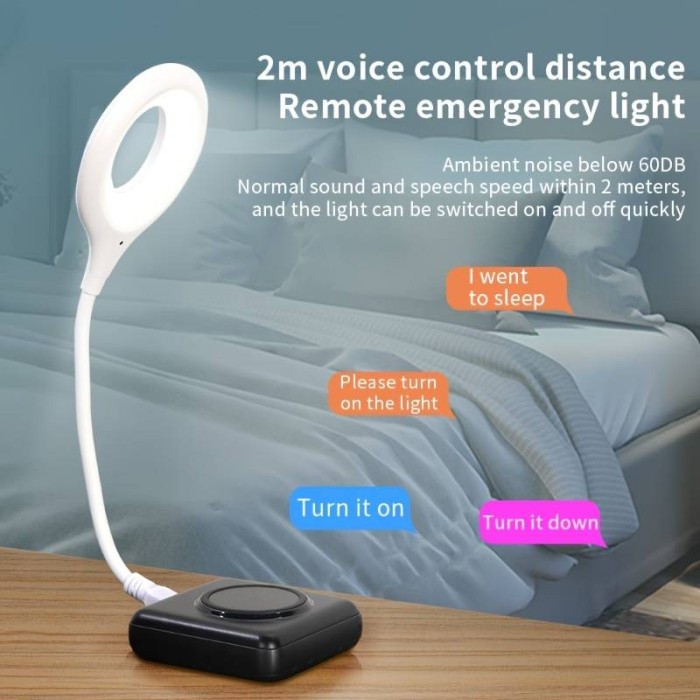 LK-50 USB Smart Voice Control LED Light / Lampu Meja Portable