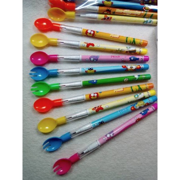

PENSIL SUSUN SAMBUNG LUCU SENDOK DAN GARPU