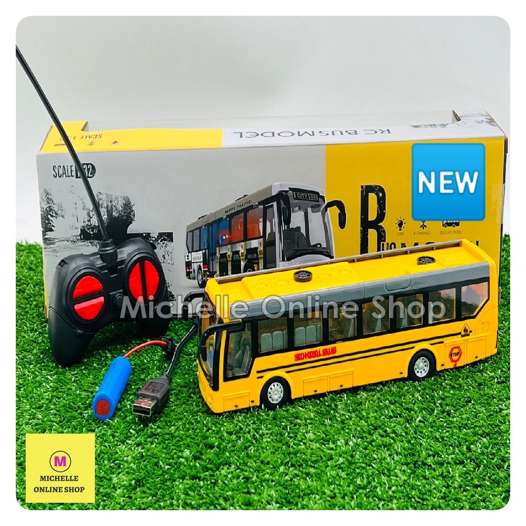 mainan mobil remote control bus rc / Mainan bis remot / bis sekolah remote control charger
