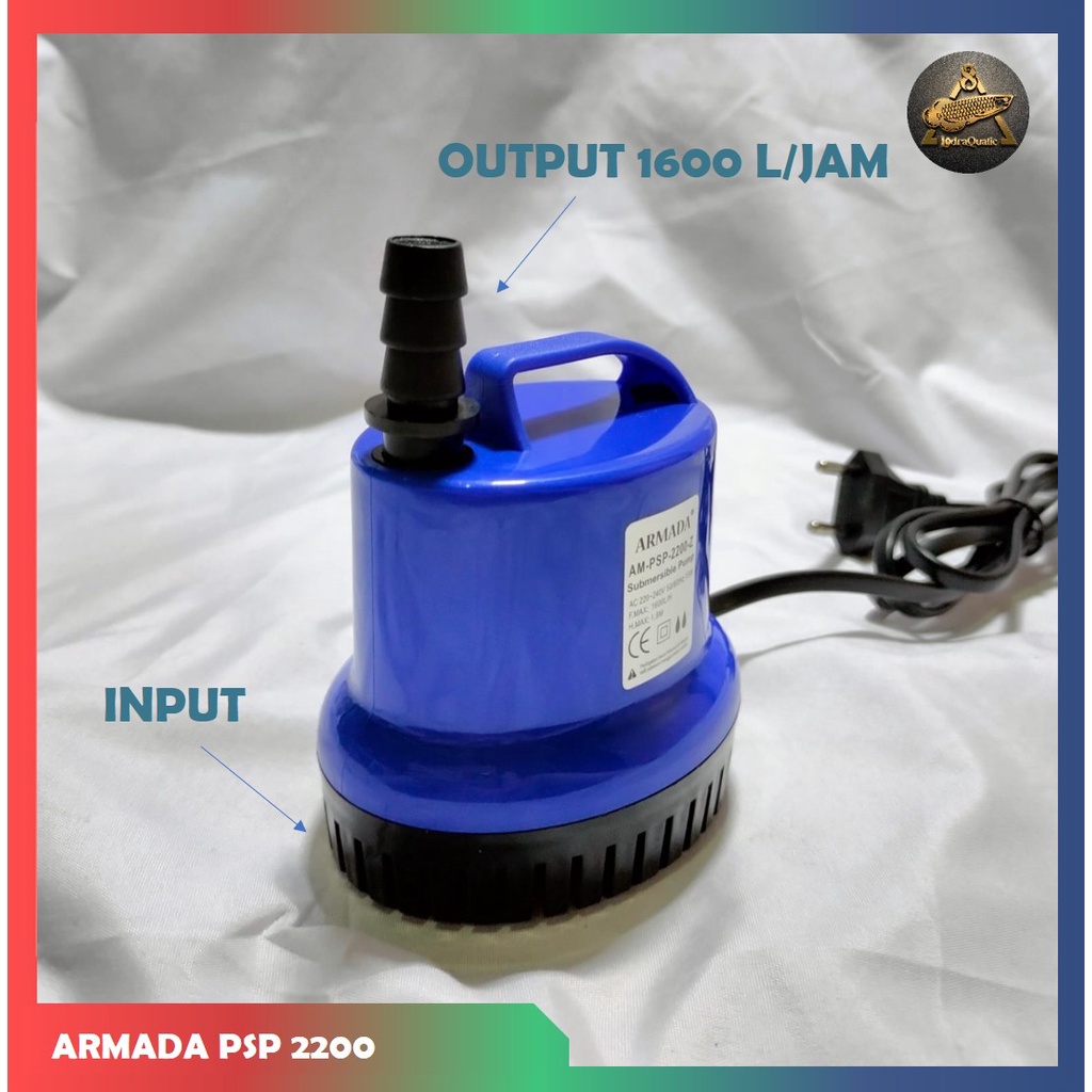 PROMO MURAH POMPA HIDROPONIK ARMADA AM PSP 2200 POMPA KOLAM IKAN NAIK 1,8 METER POMPA 1600 LITER PER JAM POMPA AIR HIDROPONIK POMPA KOLAM iIKAN POMPA AQUARIUM BESAR FILTER AQUARIUM FILTER KOLAM IKAN KOI FILTER POMPA AIR LAUT POMPA SEDOT AIR