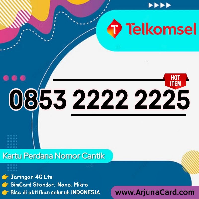 PERDANA NOMOR CANTIK KARTU AS 2222222 5 TELKOMSEL SAPTA