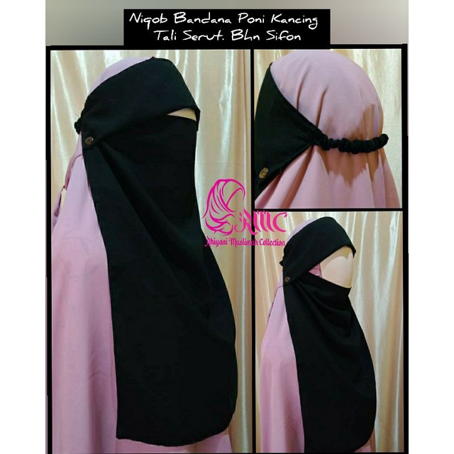 CADAR/NIQAB TALI SERUT  PONI KANCING