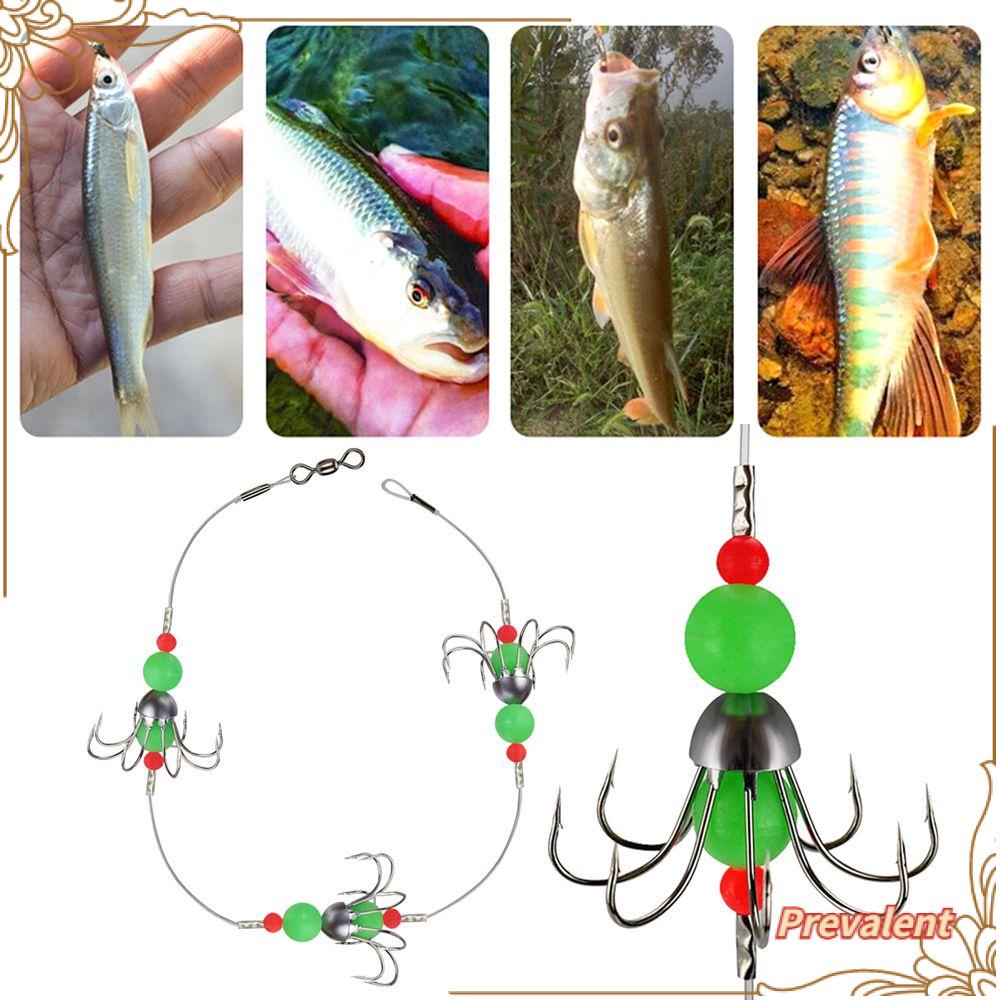 Preva Squid Hook Luminous Night Fishing Memimpin Memancing Alat Pancing String Hook